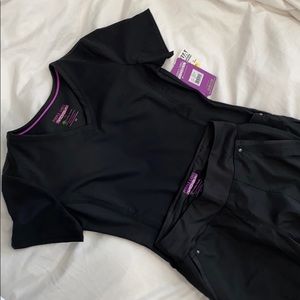 Black medical scrubs